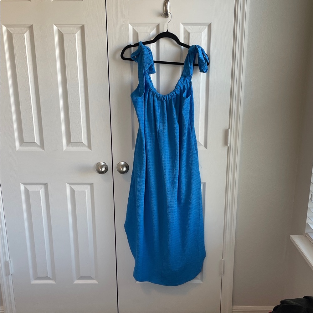 Comfort Blue Sleeveless Dress